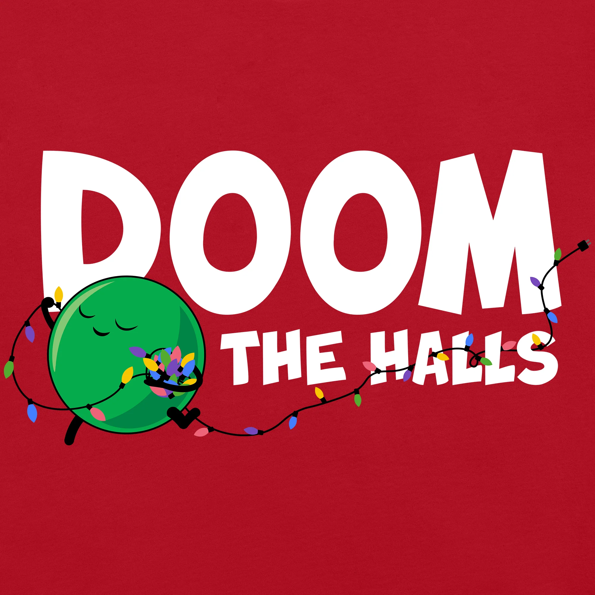 Doom The Halls Adult Unisex Long Sleeve Tee - Image 3