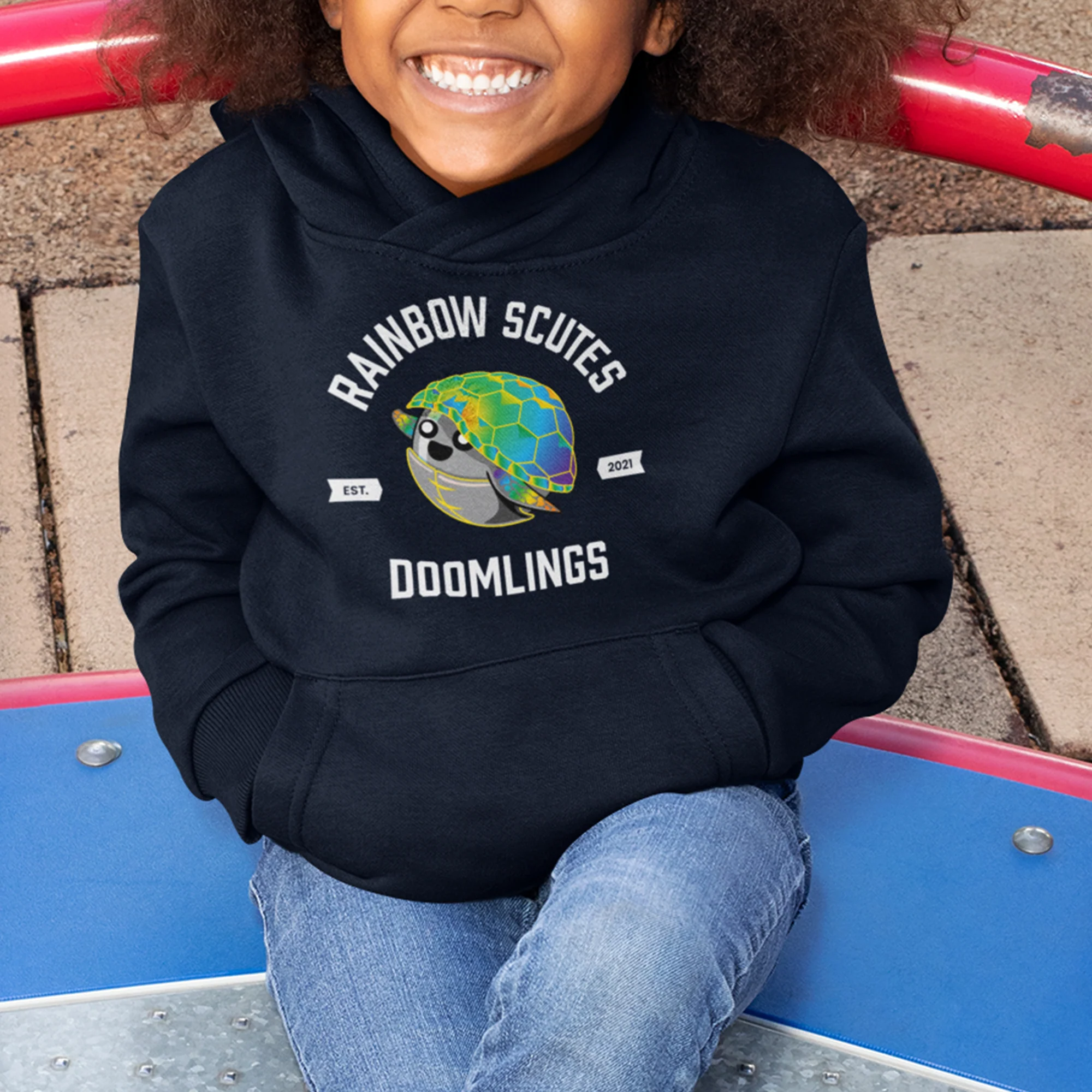 Rainbow Scutes Kids Hoodie - Image 2